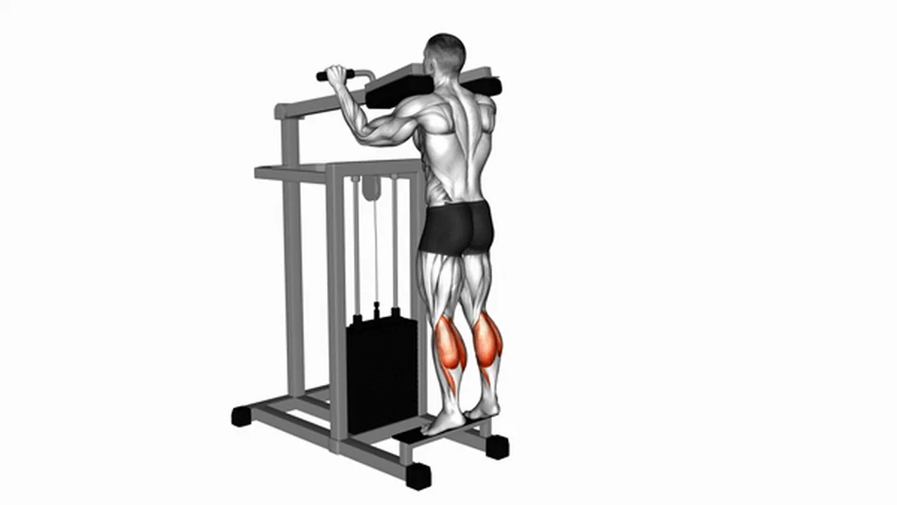 Lever Standing Calf Raise Exercise Guide How To Muscles Worked 