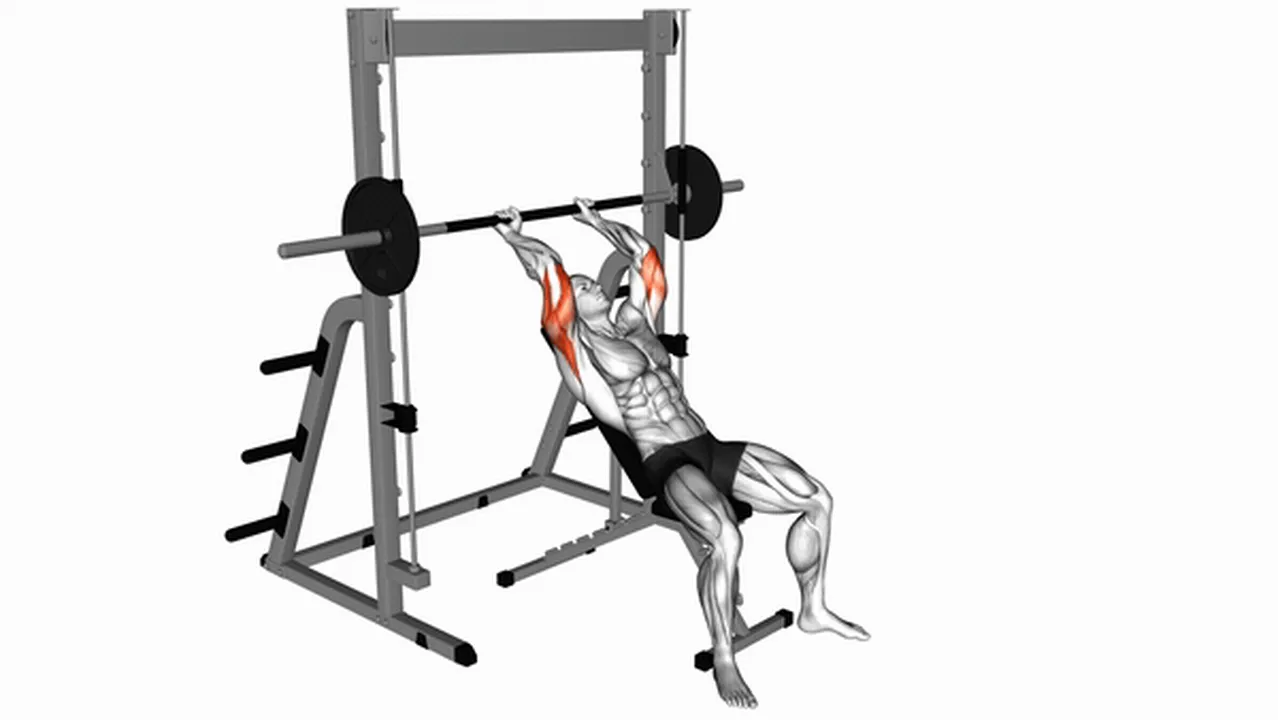 How to do Smith Machine Incline Tricep Extensions? Image