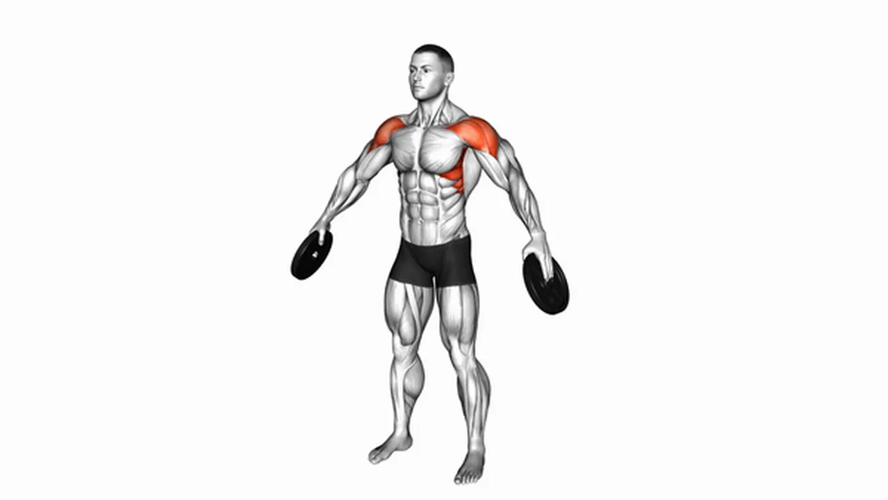 What are the benefits of weighted plate standing lateral raises? Image