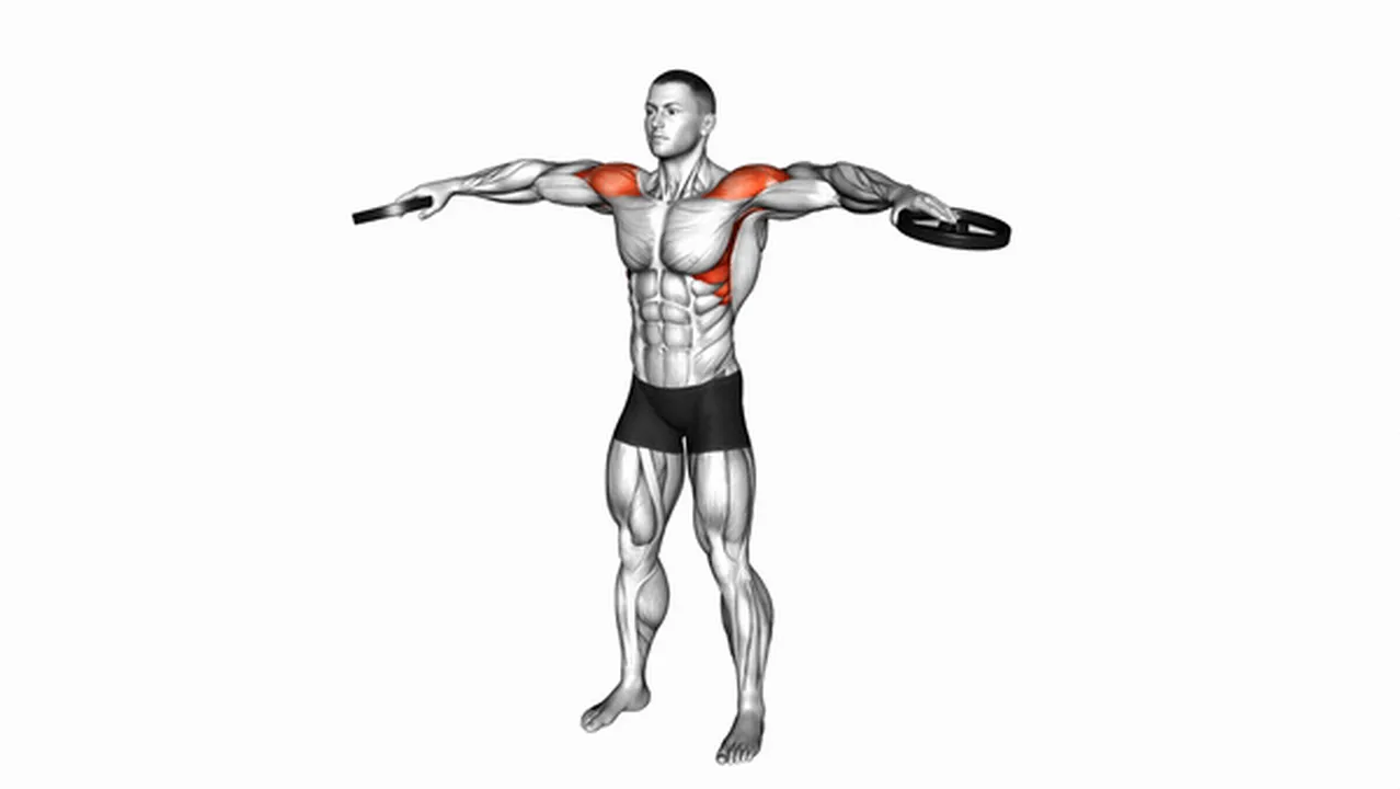 How to do weighted plate standing lateral raises? Image
