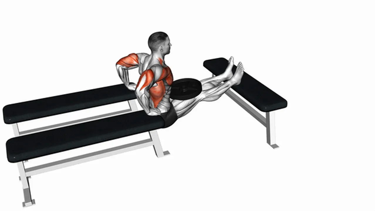 How to do Weighted Three Bench Dips? Image